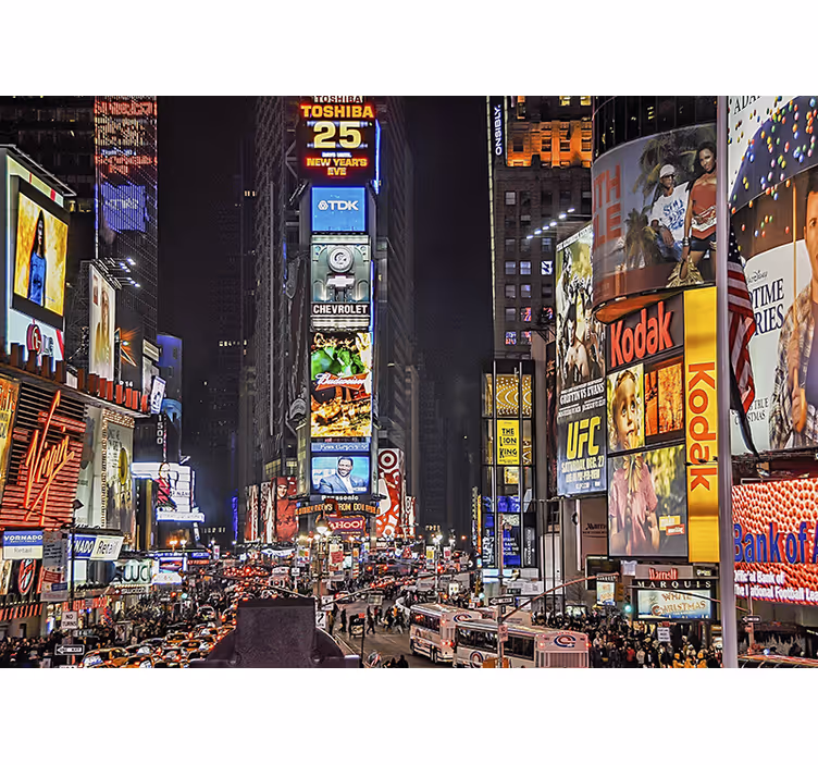 New york zidne pozadine vibrantni times square - TenStickers