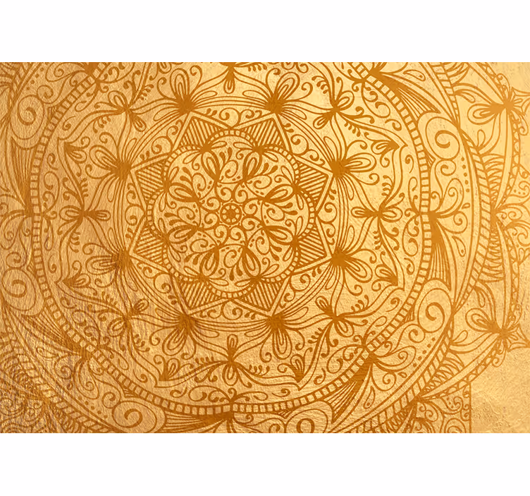 Zapanjujuća zlatna mandala fotomuralna - TenStickers