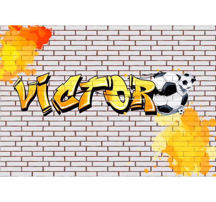 Nogometni grafiti personalizirane zidne freske - TenStickers