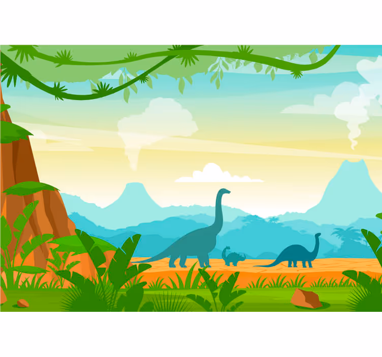 Foto tapete džungla s dinosaurima - TenStickers