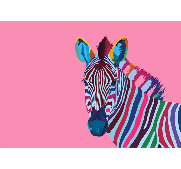 Zebra pop art životinjski zidni zid - TenStickers
