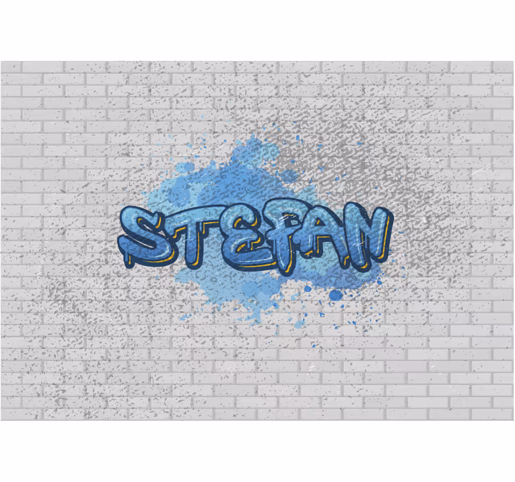 Plavi grafiti zidni zid po mjeri - TenStickers