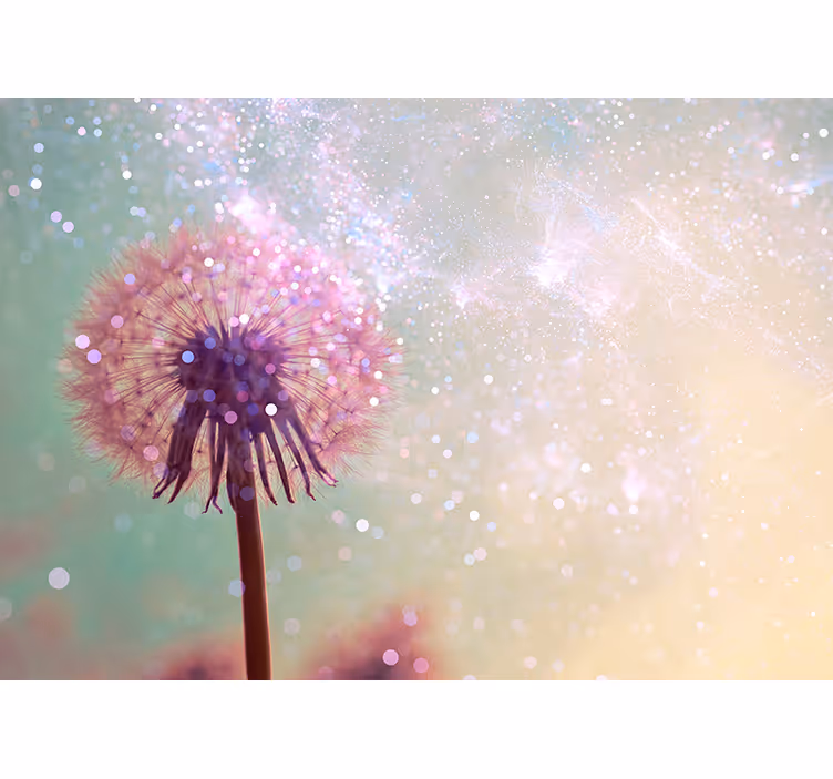 Maslačak sa zidnom freskom maslačka - TenStickers