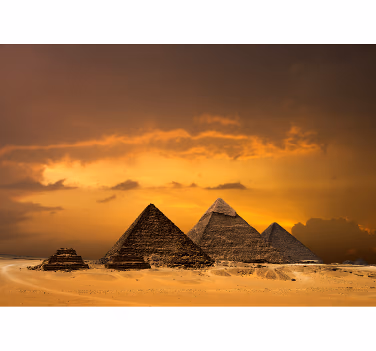 Egipatske piramide i zidni zid - TenStickers