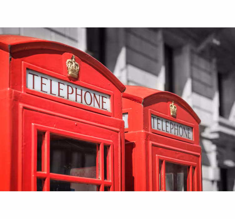 Telefonska govornica london gradski zidni zid - TenStickers