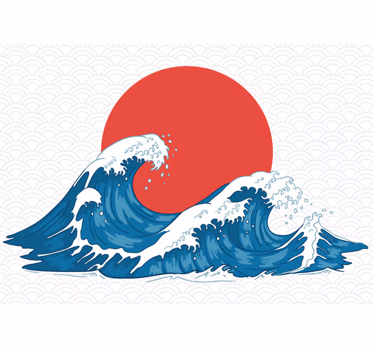 Tapete priroda ocean valovi u zoru - TenStickers