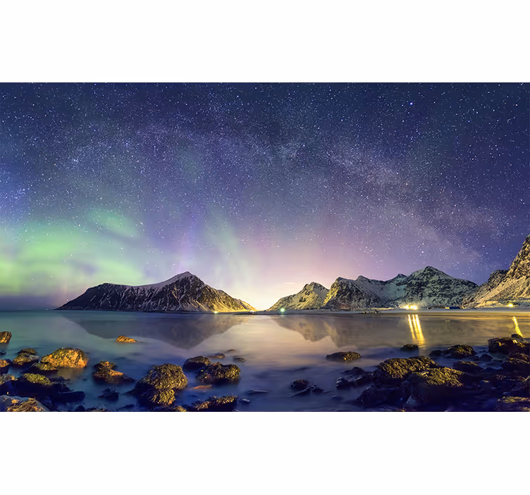 Foto tapeta prikaz sjevernog svjetla - TenStickers