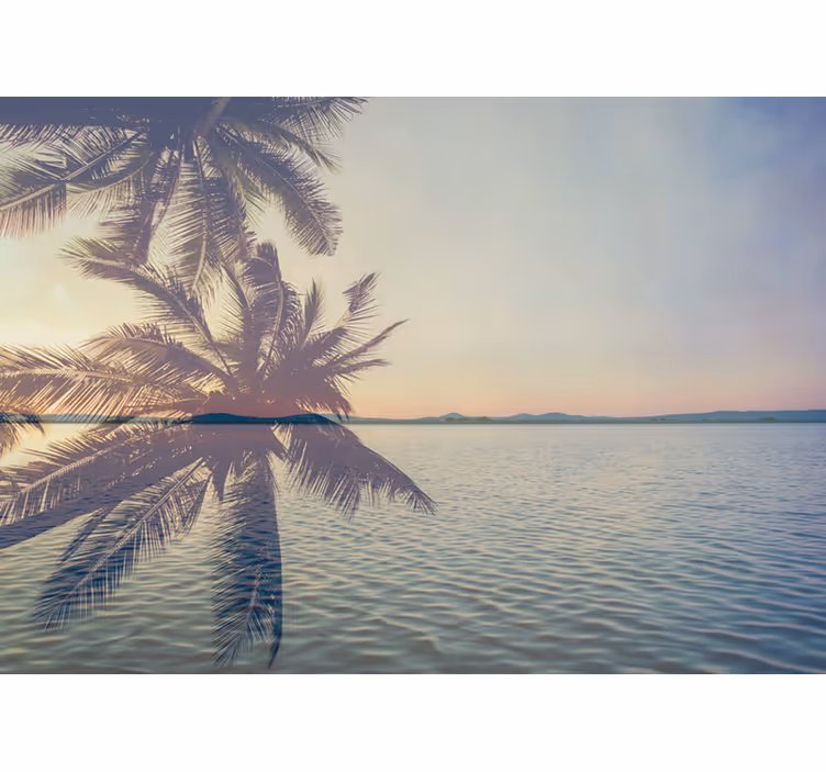 Tapete priroda serene silueta palme - TenStickers