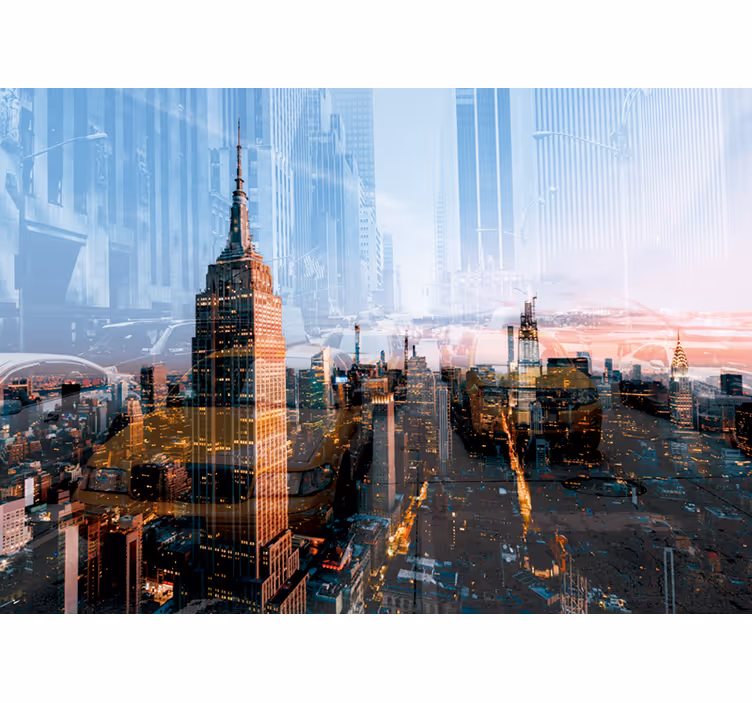 New york zidne pozadine horizont empire state - TenStickers