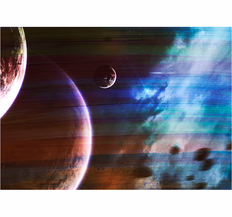 Foto tapete prostor kozmička planetarna scena - TenStickers