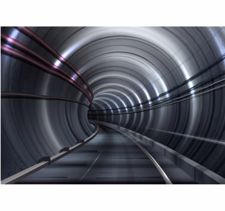 Foto tapete vozila futuristički podzemni tunel - TenStickers