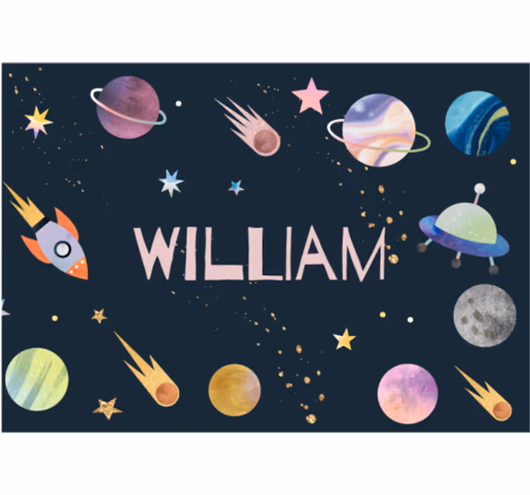 Foto tapete prostor raketa i planeti - TenStickers