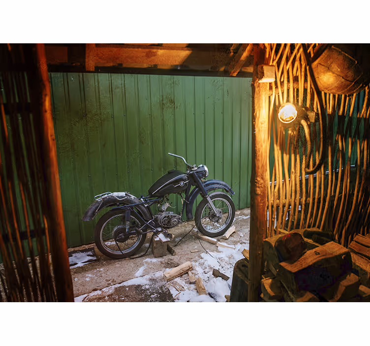 Foto tapete vozila klasična scena s motociklima - TenStickers