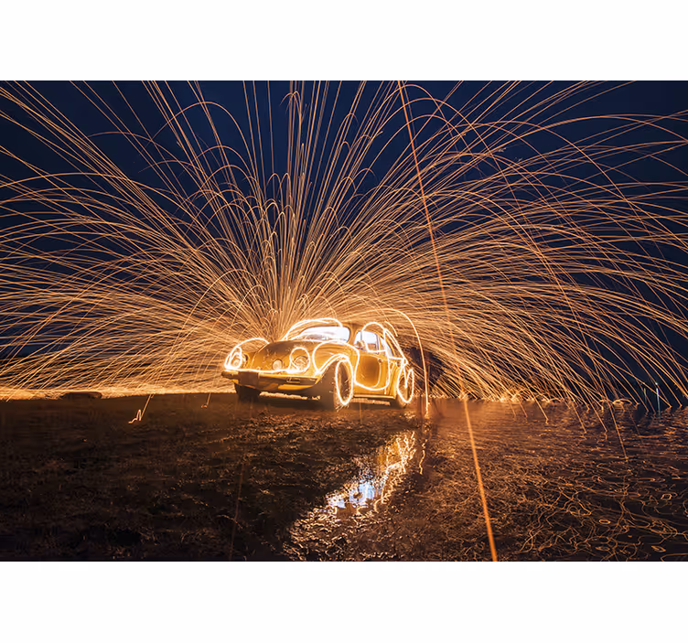 Foto tapete vozila klasični automobili u akciji - TenStickers