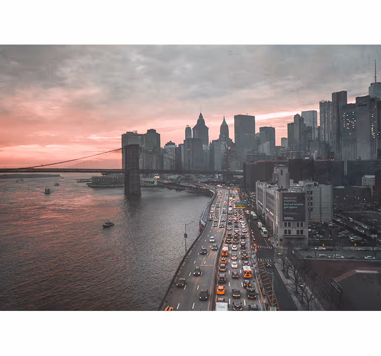New york zidne pozadine urban manhattan skyline - TenStickers