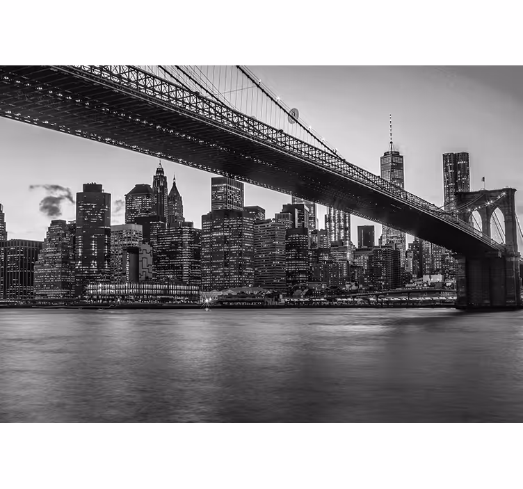 New york zidne pozadine brooklyn bridge gradski pejzaž - TenStickers