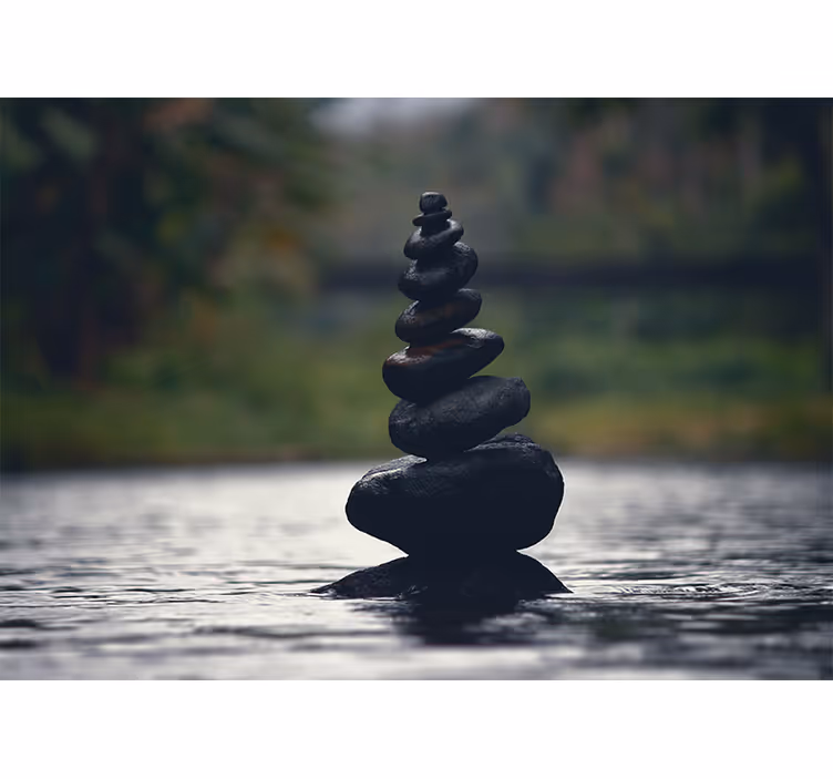 Foto tapete zen ravnoteža složenog kamena - TenStickers