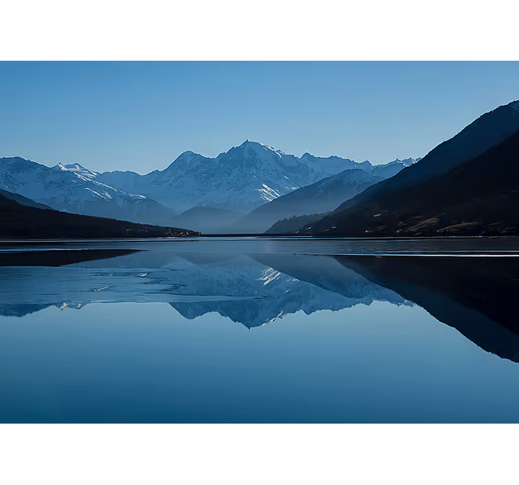 Foto tapete planinski mirne refleksije planina - TenStickers
