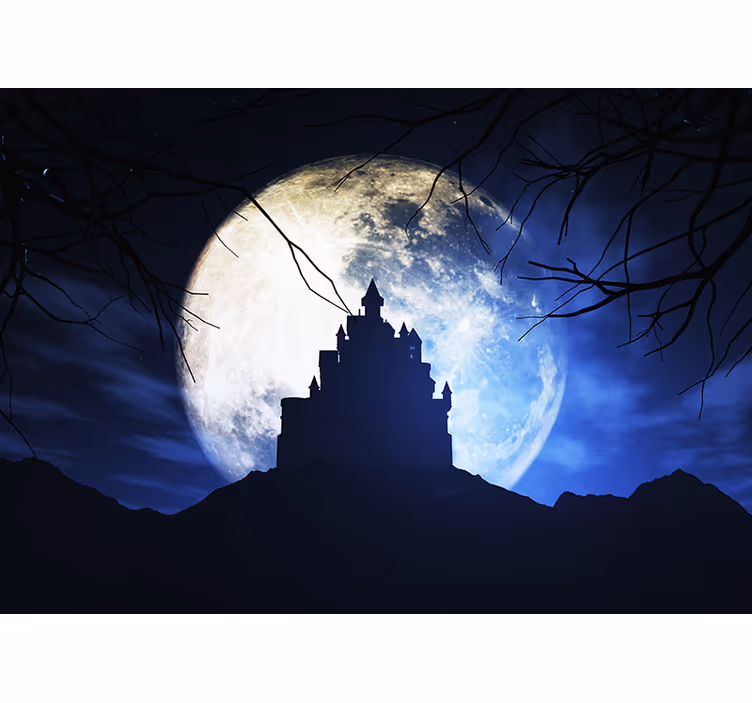 Foto tapete fantazija dvorac obasjan mjesečinom - TenStickers