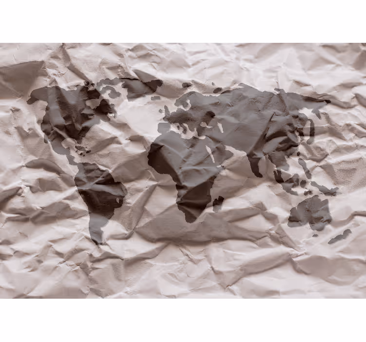 Tapeta karta svijeta geografski uvid u svijet - TenStickers