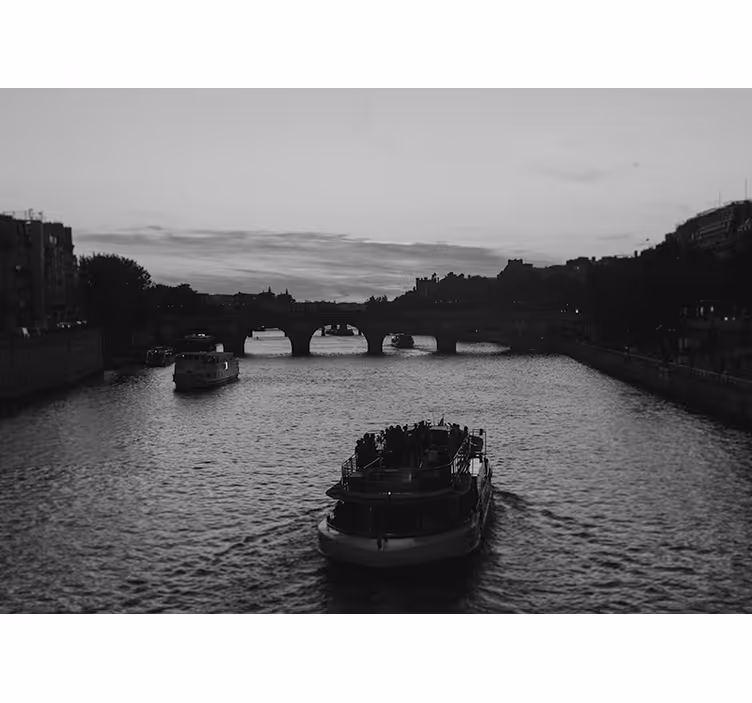 Zidne slike i zidne freske pogled na rijeku pariz - TenStickers