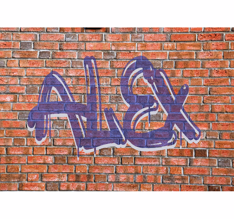 Zidni murali urbane umjetnosti grafiti s imenima - TenStickers