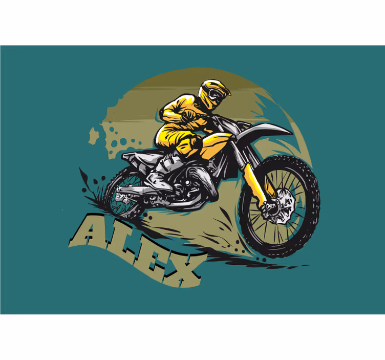 Foto tapete vozila motocross vozač u akciji - TenStickers