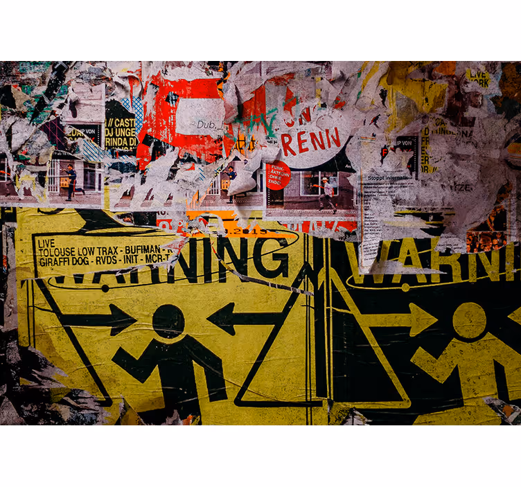 Zidni murali urbane umjetnosti urbana upozorenja - TenStickers