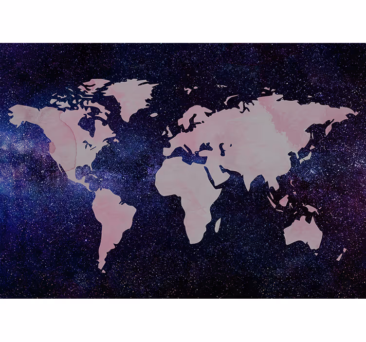Tapeta karta svijeta elegantna mapa svijeta - TenStickers