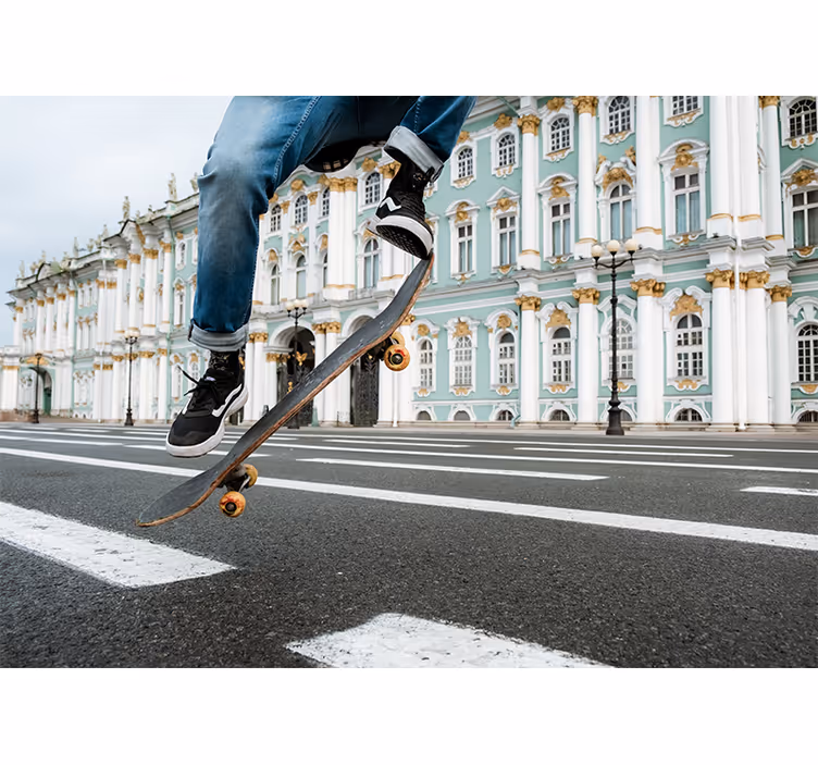 Foto tapete drugih gradova i zemalja skateboarder u pokretu - TenStickers