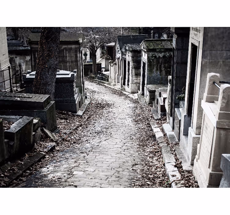 Groblje zidnih freski père lachaise - TenStickers