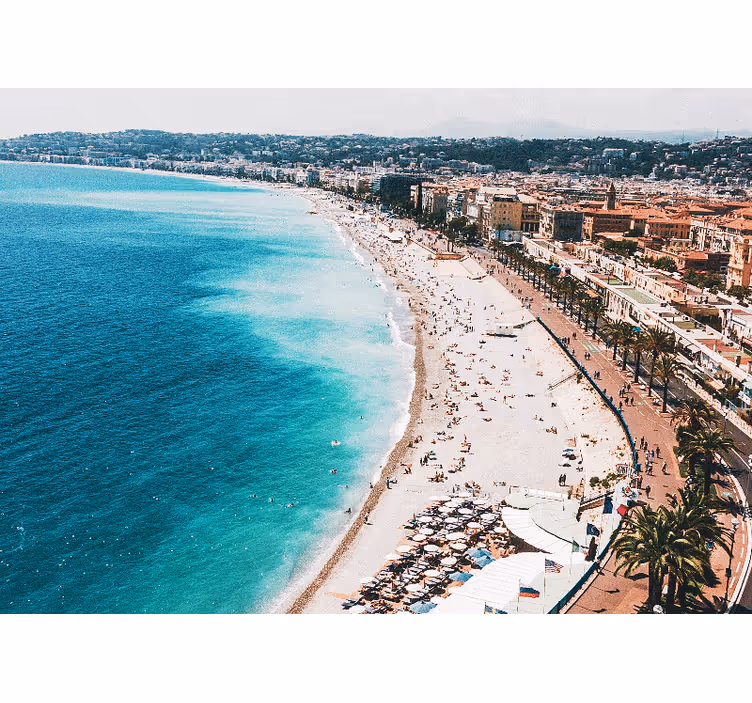 Zidne slike i zidne freske francuski raj na plaži - TenStickers