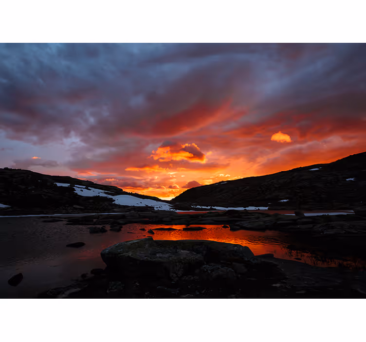 Foto tapeta prekrasna refleksija zalaska sunca - TenStickers