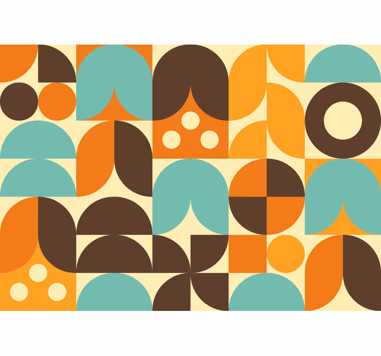 Geometrijski 70 apstraktnih oblika vintage zidni zid - TenStickers