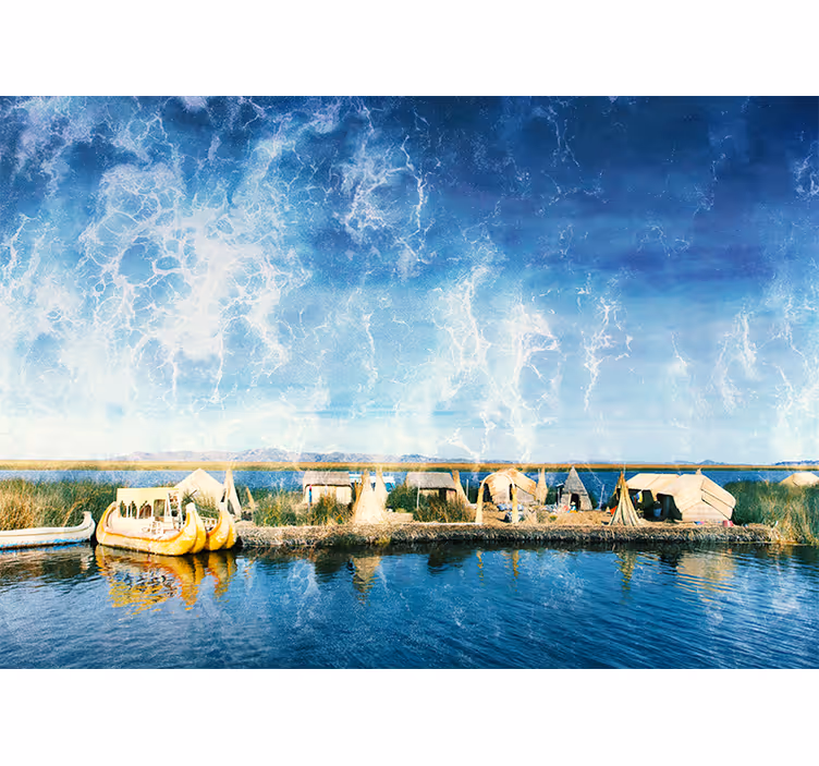Foto tapeta mirna panorama vodene površine - TenStickers
