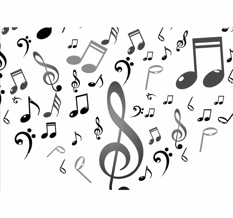 Glazbene note glazbene note zidni zid - TenStickers
