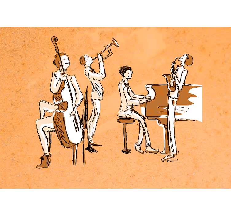 Foto tapete glazbene tematike jazz band izvedba - TenStickers