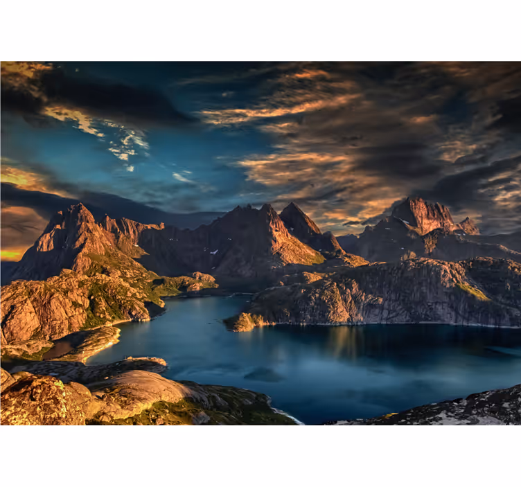 Foto tapeta veličanstveno planinsko jezero - TenStickers