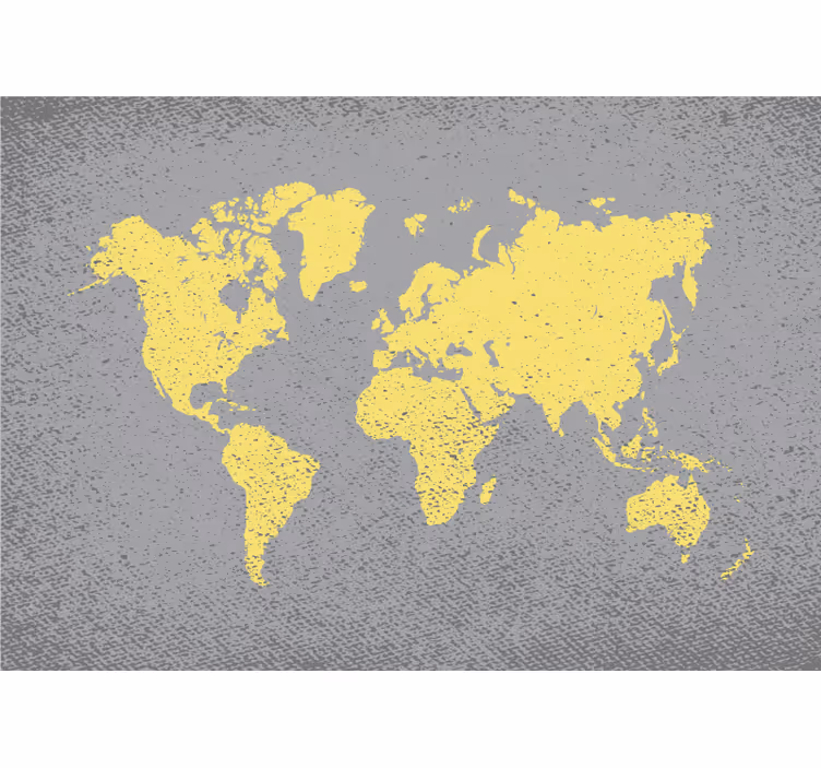 Teksturirani zidni pantone worldmap karta svijeta - TenStickers