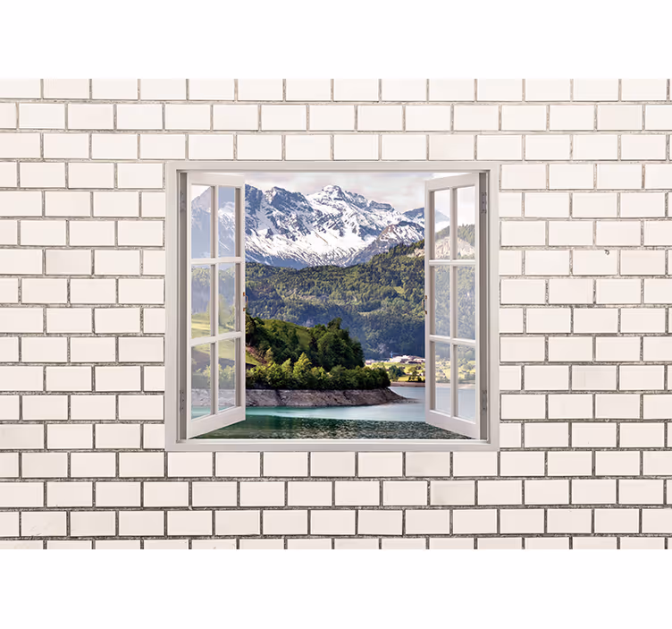 Foto tapeta planinski pogled bijeg - TenStickers