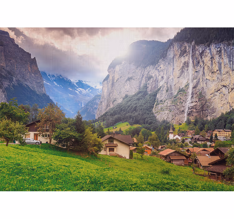 Foto tapeta prizor planinske doline - TenStickers