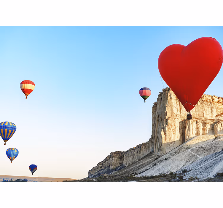 Foto tapete ljubav s balonom u obliku srca - TenStickers
