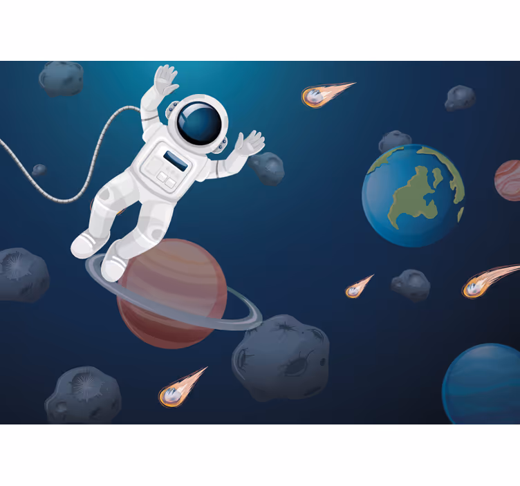 Foto tapete fantazija kosmonaut u svemiru - TenStickers