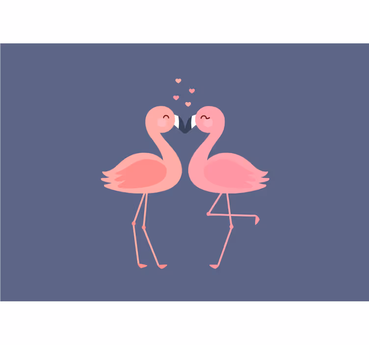 Foto tapete ljubav flamingosi u ljubavi - TenStickers