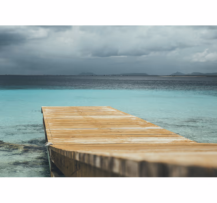 Tapete priroda serene obala i dok - TenStickers