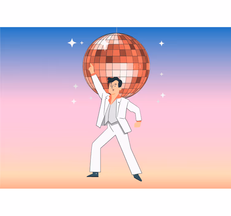 Foto tapete glazbene tematike dancing man disco - TenStickers