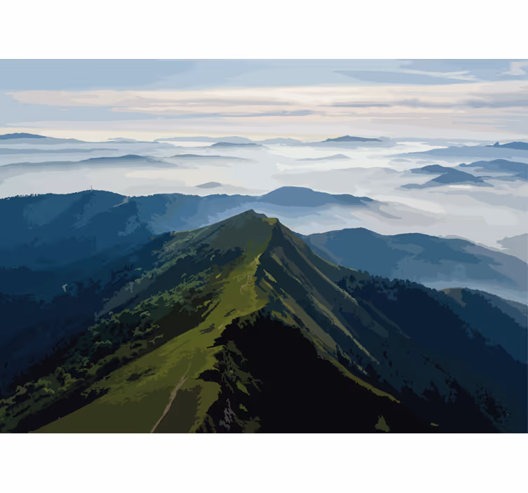 Foto tapeta pogled na planinski lanac - TenStickers