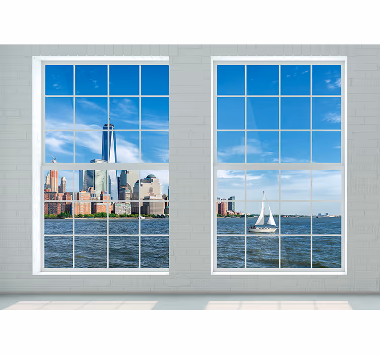 New york zidne pozadine ikonički horizont new yorka - TenStickers