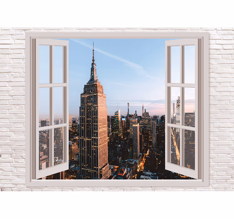 New york zidne pozadine pogled na empire state - TenStickers