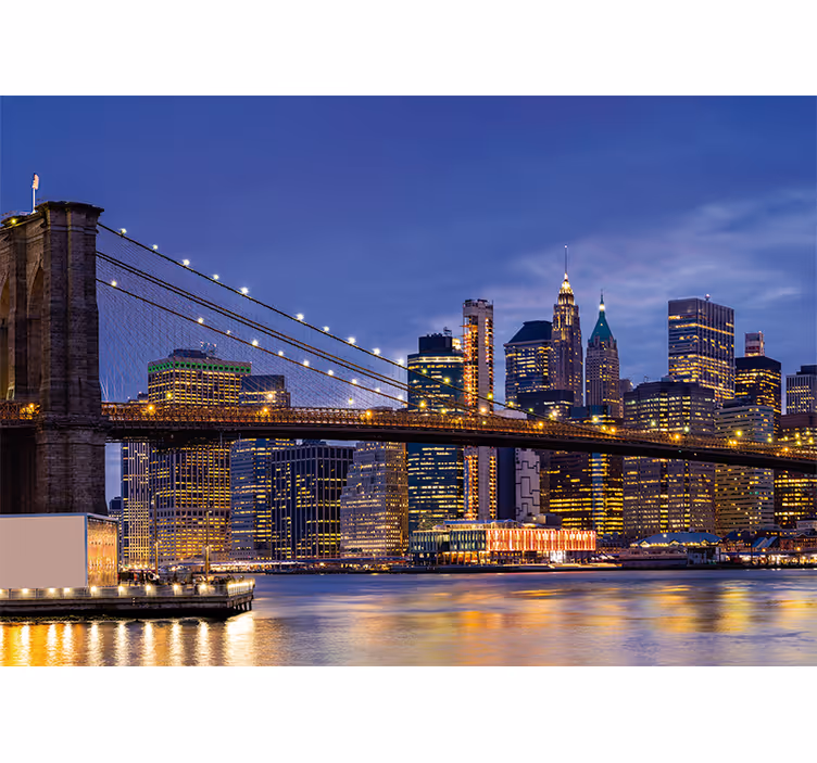 New york zidne pozadine brooklyn bridge pejzaž - TenStickers